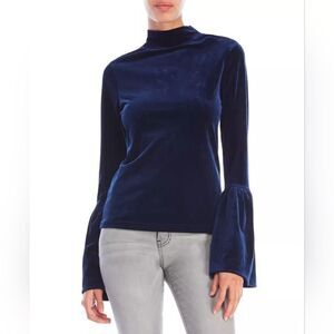 Torn by Ronny Kobo Blue Velvet Whimsigoth Fairy Grunge Witchy Romantic Top S